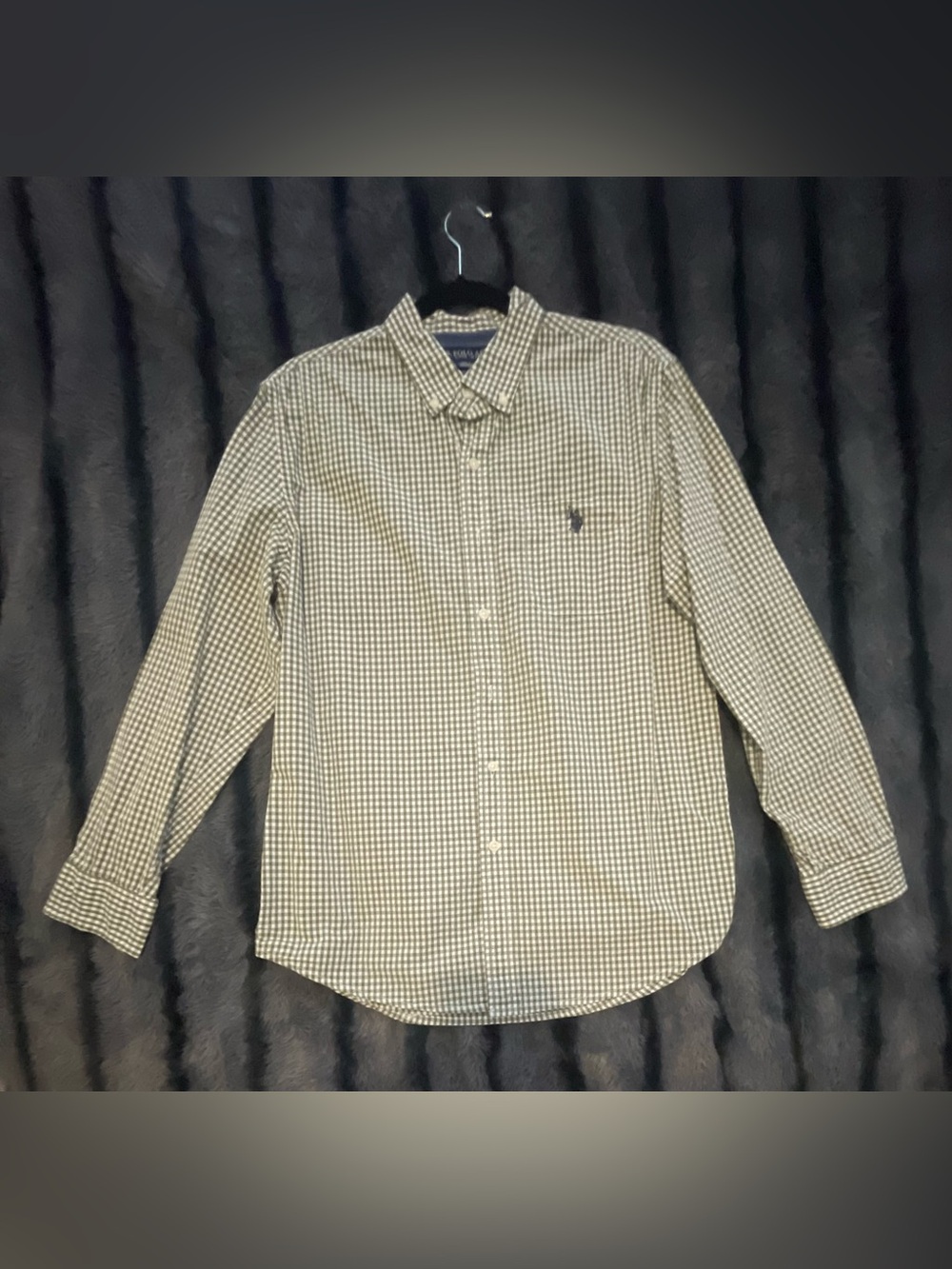 Polo by Ralph Lauren Light Blue and White Plaid Button-Down Shirt